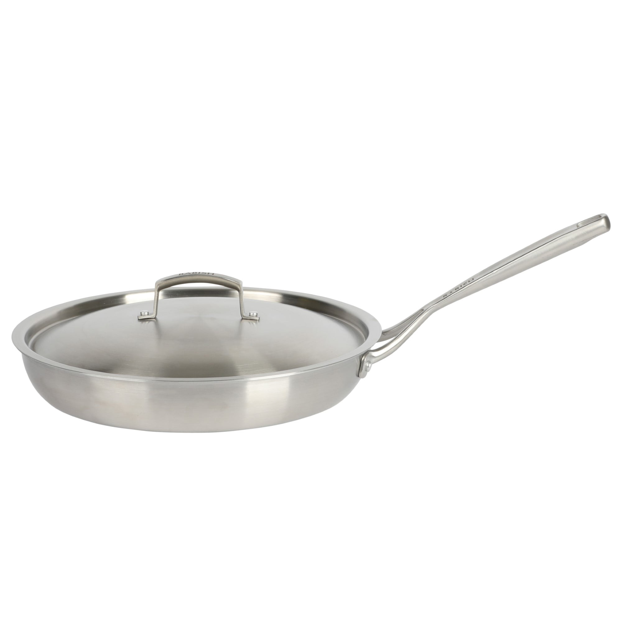 Babish 12.5-Inch Stainless Steel Non-Stick Fry Pan with Lid