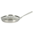 thumbnail image 1 of Babish 12.5" Stainless Steel Tri-Ply Double Riveted Fry Pan w Lid in Silver, 1 of 5