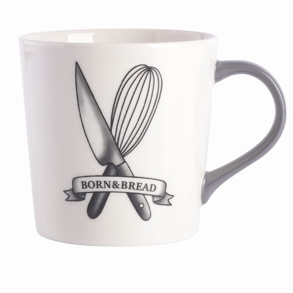 Babish 131304.01R 17 oz Fine Ceramic Born & Bread Mug, White