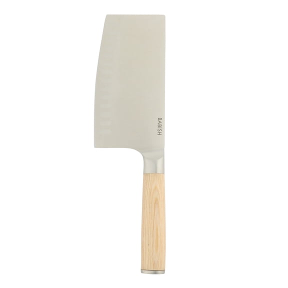 Babish 6.5-Inch Forged Cleaver Knife with Light Pakka Wood Handle – High-Carbon 1.4116 German Steel Full Tang Kitchen Knife for Heavy-Duty Chopping and Slicing
