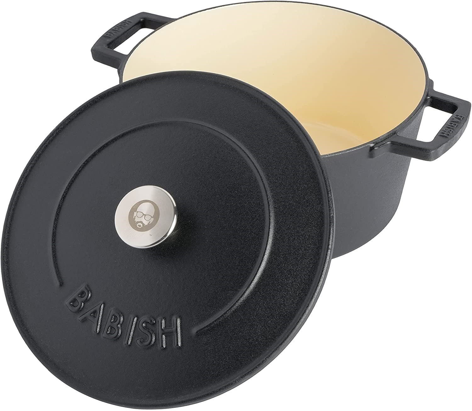 Matte Black 6-Quart Enameled Cast Iron Dutch Oven with Lid