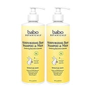 Babo Botanicals Babo Botanicals Moisturizing Baby Shampoo and Wash, Oatmilk Calendula, 2-Count , 16 oz.