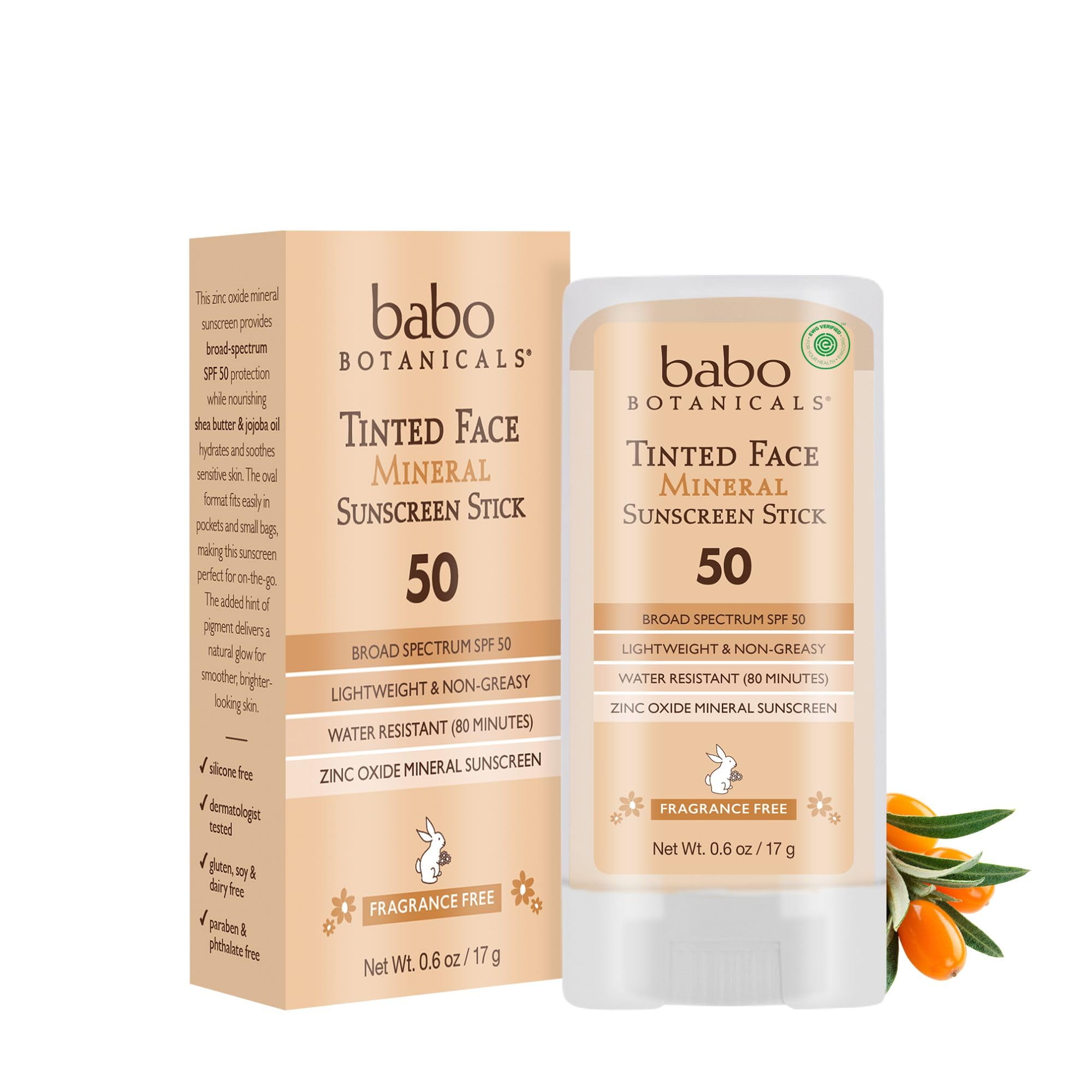 Babo Botanicals Daily Sheer Mineral Tinted Sunscreen Stick Spf50