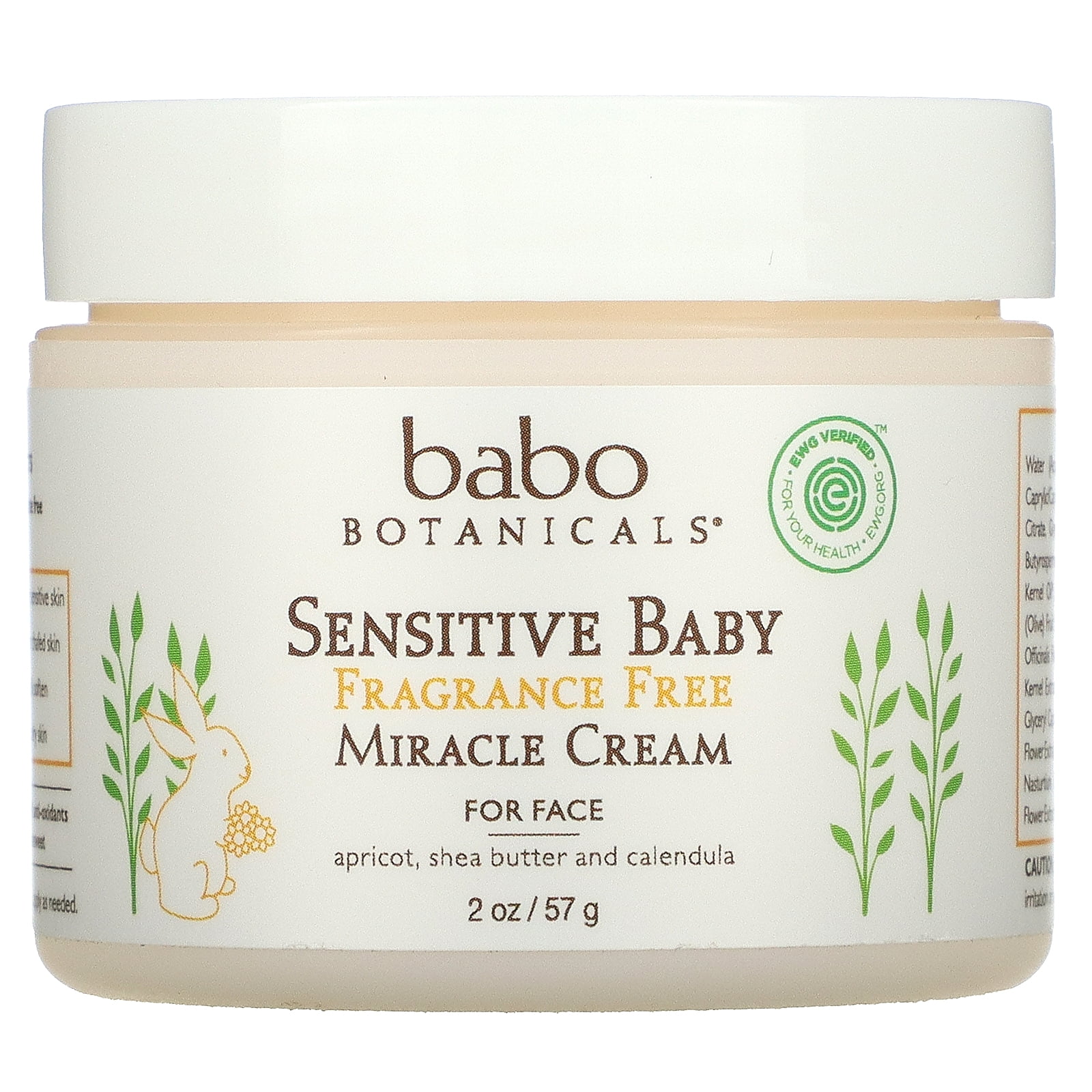 Babo Botanicals Sensitive Baby FragranceFree Miracle Cream Face
