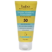 Babo Botanicals Sheer Mineral Sunscreen Lotion SPF 50 , 3 oz Sunscreen