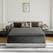 Babo Care 10 inch Full Size Mattress, Medium-Firm, Cooling Wave Foam, Hybrid Mattress in a Box, Pressure Relief, Pocketed Springs, Motion Isolation, CertiPUR-US Certified