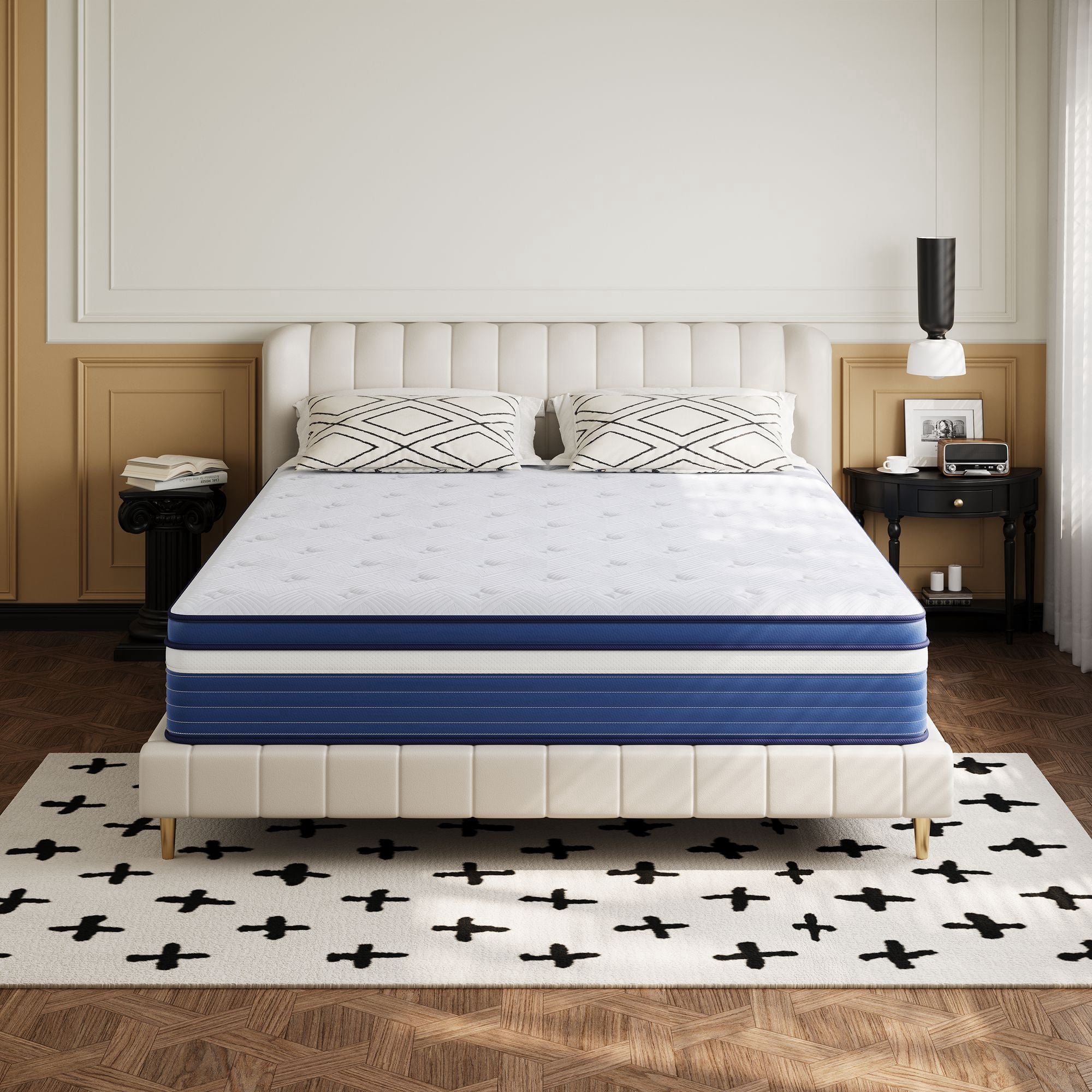 Babo Care 10 inch Full Size Hybrid Mattress with Memory Foam, Medium Support, Individually Pocketed Springs, Motion Isolation, CertiPUR-US Certified, Mattress in a Box