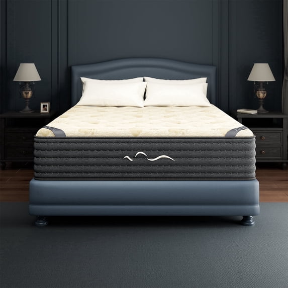 Babo Care Cal King Size Hybrid Mattress,14 Inch Double Sided with Cooling Gel Memory Foam and Pocket Spring Mattress in a Box, Motion Isolation & Pressure Relief,CertiPUR-US