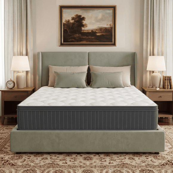 Babo Care Classic Hybrid 12" Twin Mattress - Medium - Memory Foam & Innerspring Coils - Cooling Top Layer - Pressure-Relief - Mattress in a Box