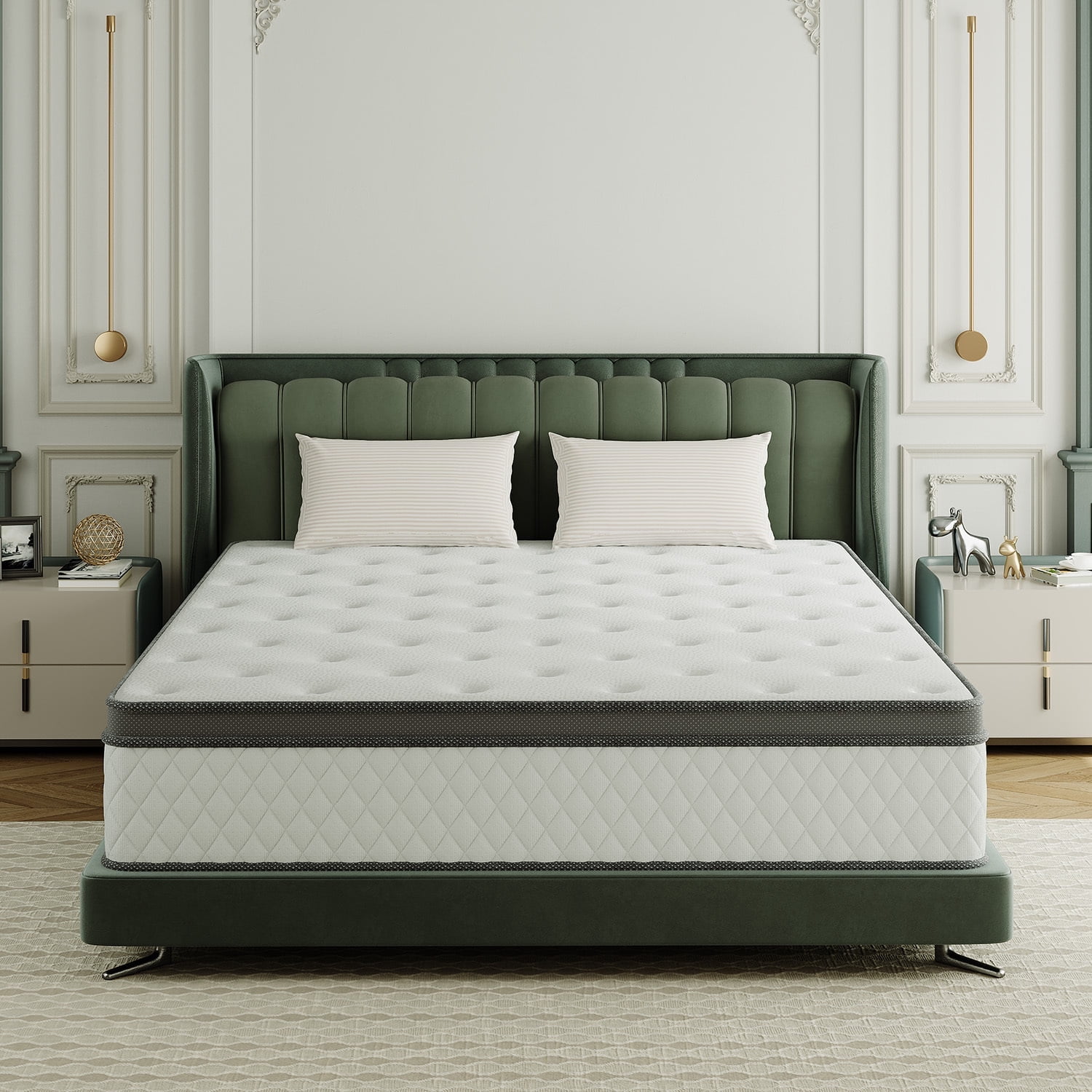Babo Care Twin Mattress,12 Inch Medium Hybrid Mattress,Cooling Gel Memory Foam with Individually Pocket Springs,Mattress in box,CertiPUR-US