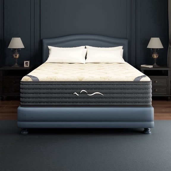 Babo Care King Size Hybrid Mattress,14 Inch Double Sided with Cooling Gel Memory Foam and Pocket Spring Mattress in a Box, Motion Isolation & Pressure Relief,CertiPUR-US