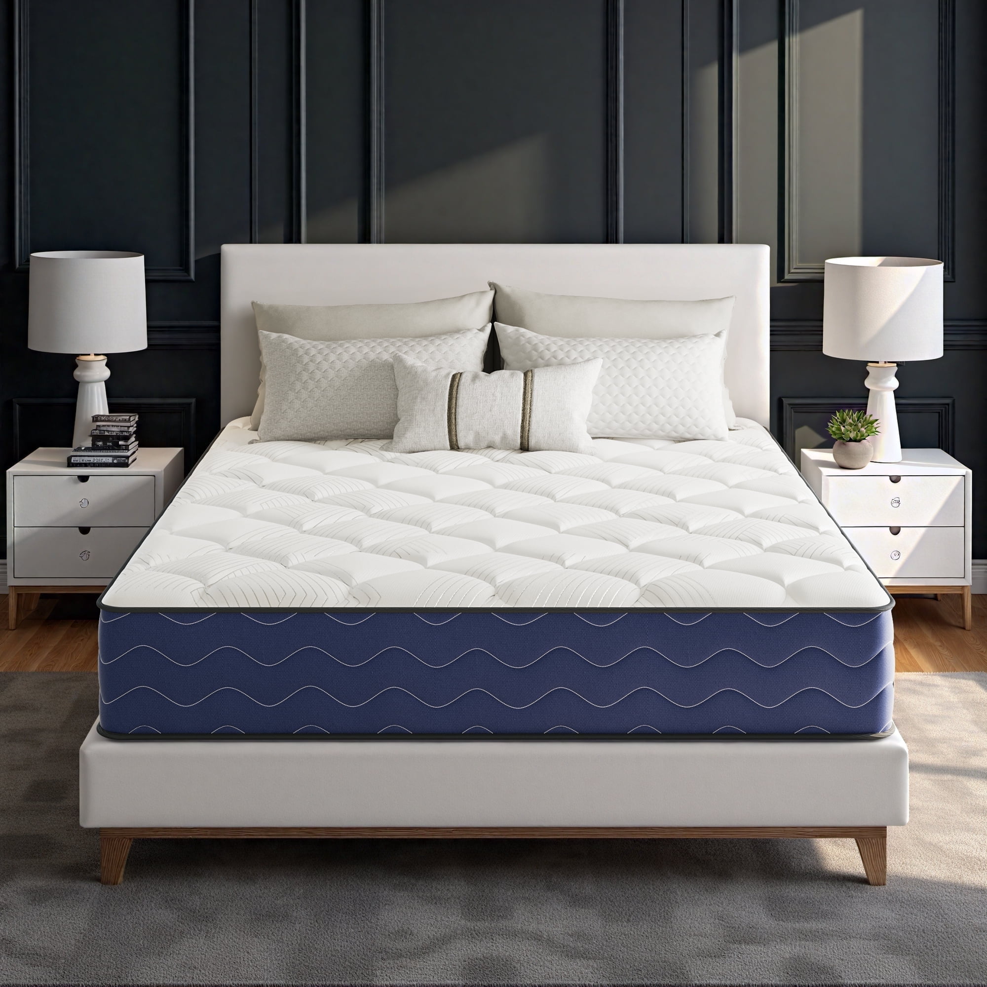 Babo Care Queen Mattress,12 Inch Hybrid Mattress,Memory Foam with Individually Pocket Springs,Firm Mattress in Box,CertiPUR-US,Anti-Static Fabric