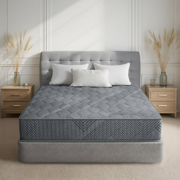 Babo Care Queen Size Mattress, 10 Inch Hybrid Queen Mattress in a Box, Medium Firm Memory Foam and Pocket Springs, Edge Support, Pressure Relief