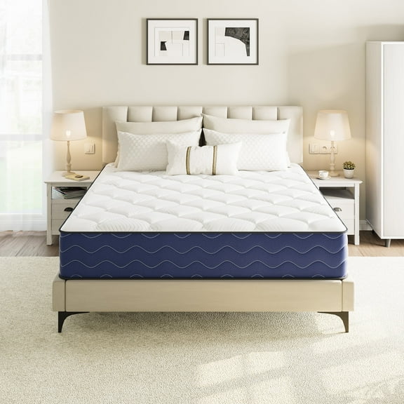 Babo Care Hybrid Twin-XL Mattress, 10 inch Pocketed Coils & Memory Foam, Firm Support, Motion Isolation, Cool & Breathable, CertiPUR-US Certified