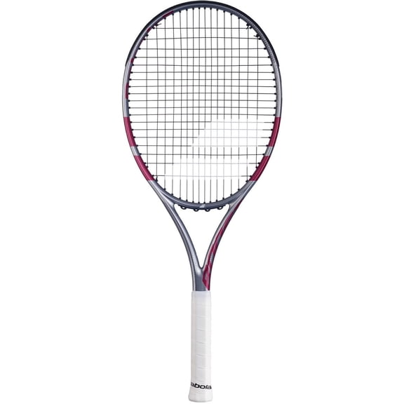 Babolat Boost Aero Strung Tennis Racquet, Grey/Raspberry Pink 4 1/8" Grip