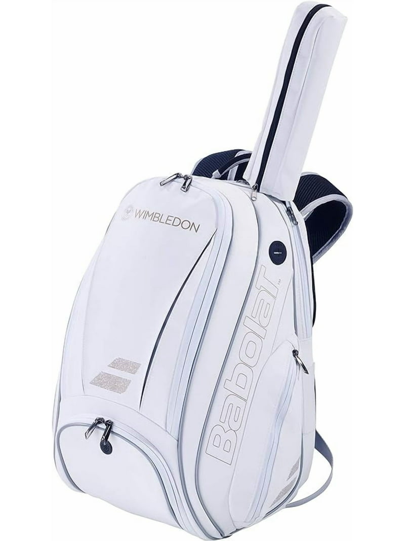 Babolat Tennis Backpack, Pure Line Wimbledon, White, Insulated