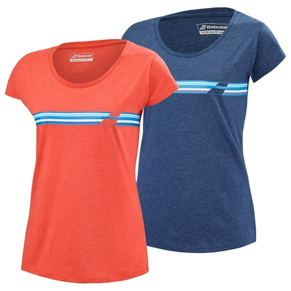 Babolat Women`s Exercise Strike T-Shirt (  X-Small Estate Blue Htr  )