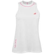 Babolat Womens Strike Tank Top - White/Strike Red Large