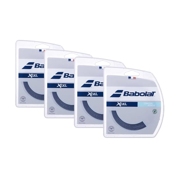 Babolat Xcel Premium Tennis String 4-Pack , 16G-Black