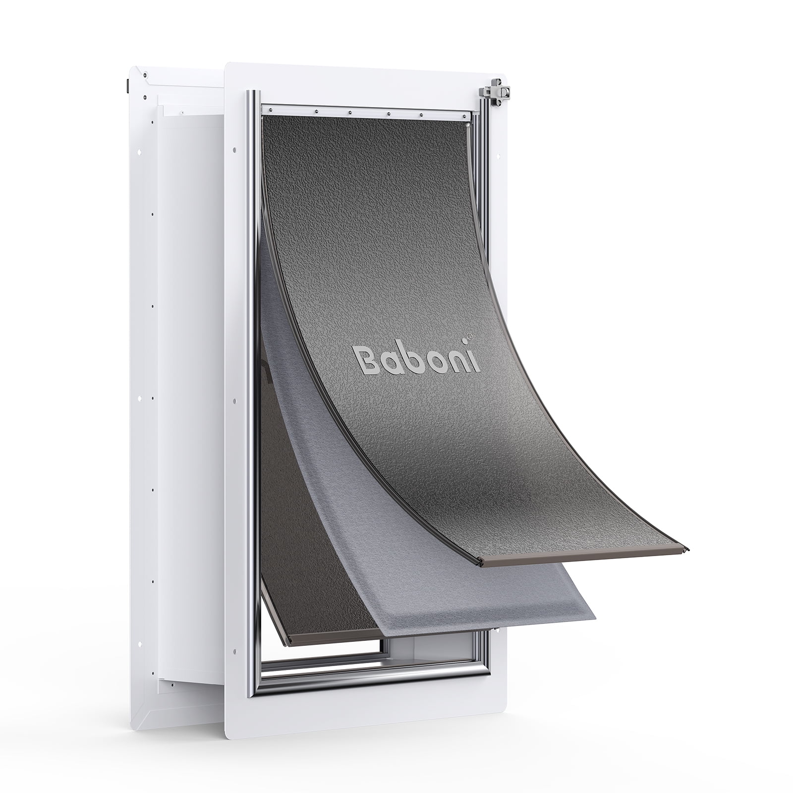 Baboni Pet Door for Wall, Steel Frame and Telescoping Tunnel Dog Door