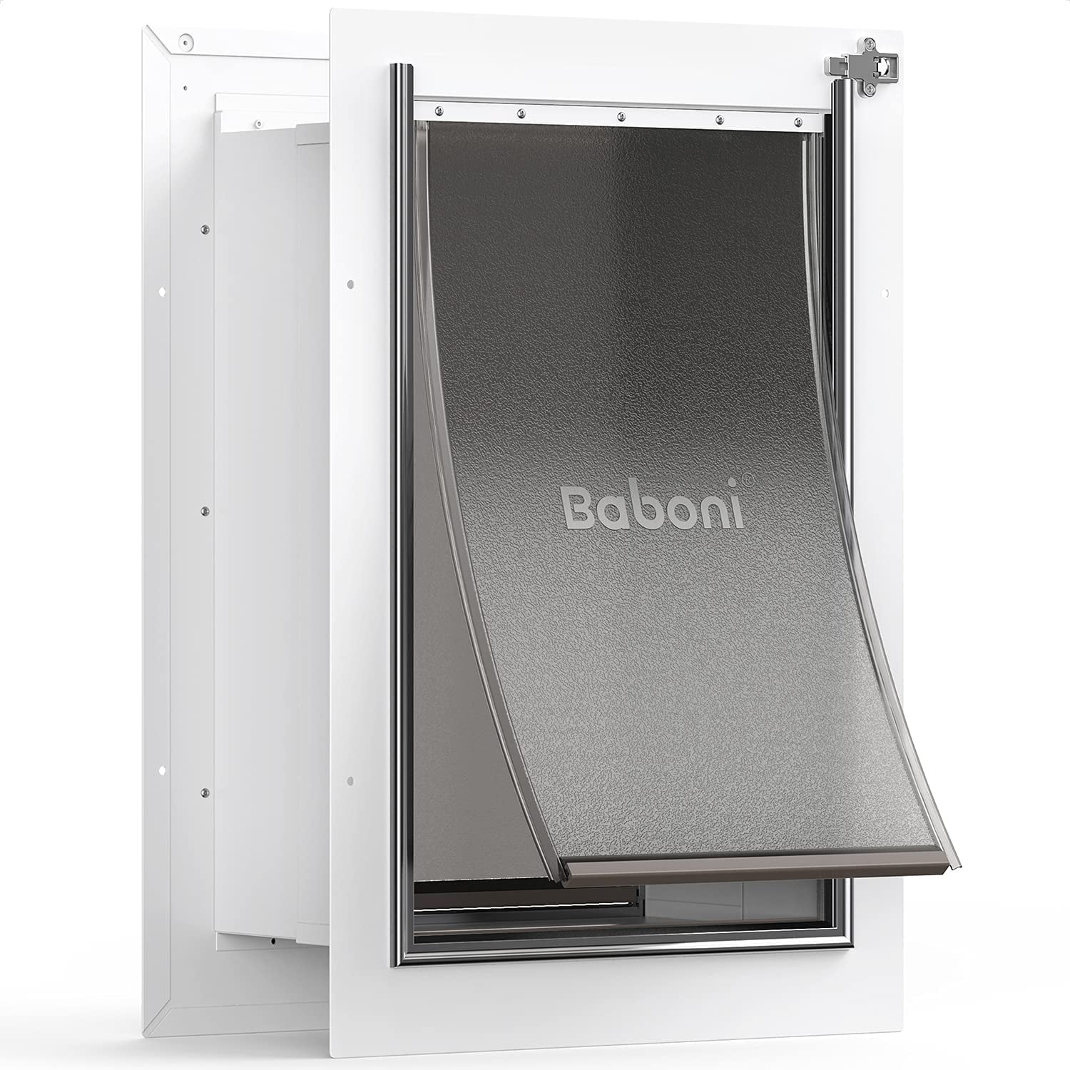 Baboni Pet Door for Wall Steel Frame and Telescoping Tunnel Dog