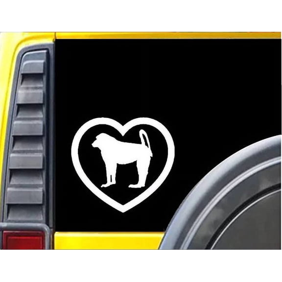 Baboon Heart *J545* 6" Decal Sticker