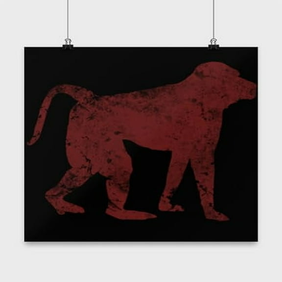 Baboon Poster - Wall Decor for Animal Lovers Gift