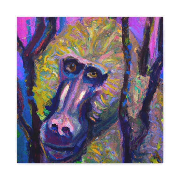 "Baboon in Abstract Forms" - Canvas
