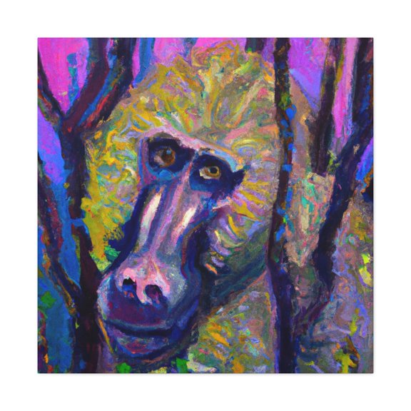 "Baboon in Abstract Forms" - Canvas