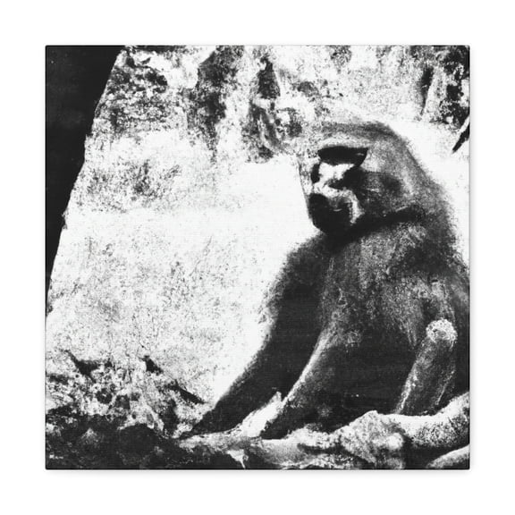 Baboon in Fauvist Hues - Canvas