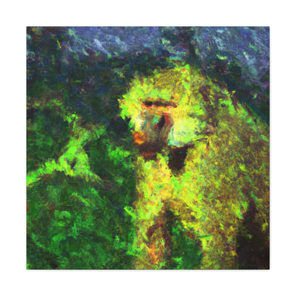 "Baboon in Impressionism" - Canvas