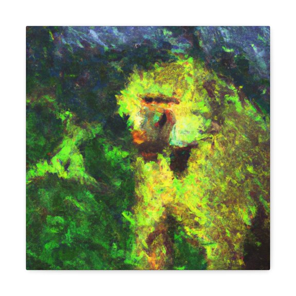 "Baboon in Impressionism" - Canvas