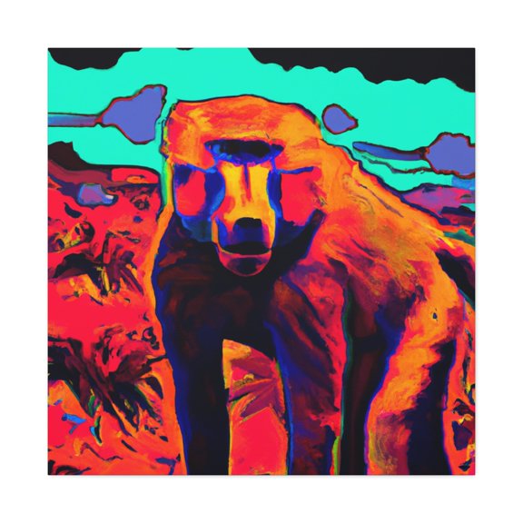 Baboon in Pop Art - Canvas