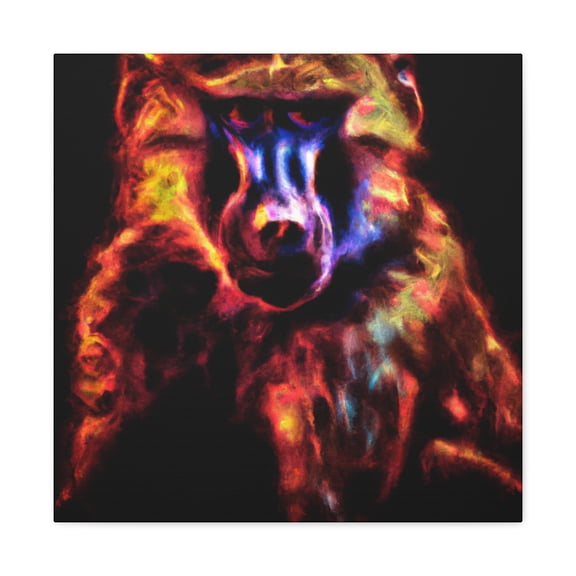 Baboon in Reflection - Canvas