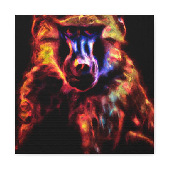 Baboon in Reflection - Canvas