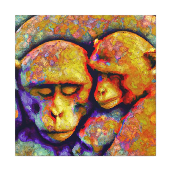 Baboon's Colorful Expression - Canvas
