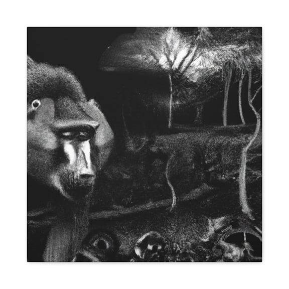 "Baboon with Top Hat" - Canvas