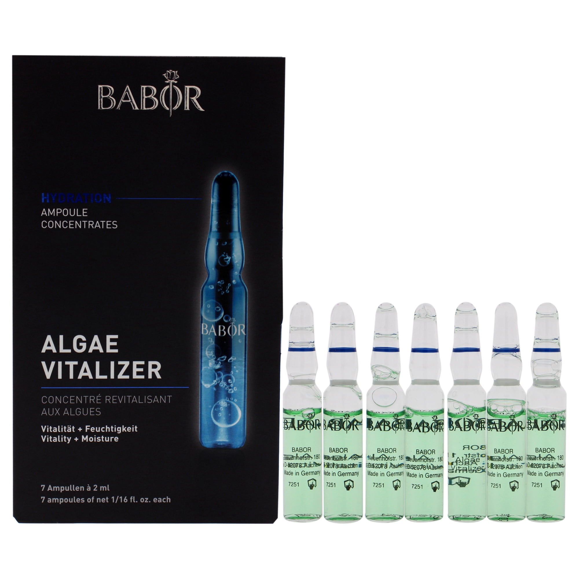 Babor Algae Vitalizer Ampoule Serum Concentrates for Women, 7 x 0.06 oz