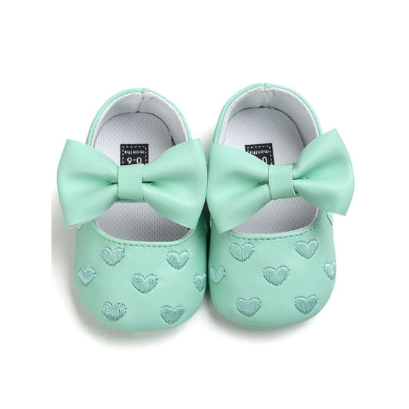 Babula Baby Girl Crib Shoes Bowknot Soft Sole Anti-slip Shoes 0-18M