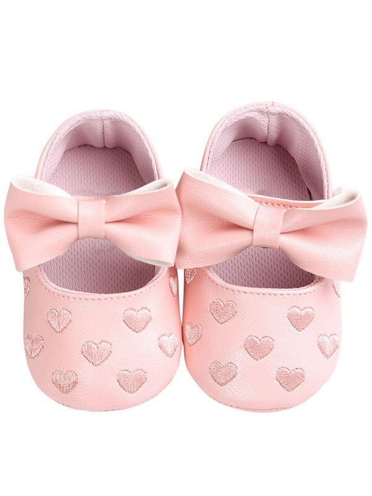 Babula Baby Girl Crib Shoes Bowknot Soft Sole Antislip Shoes 018M