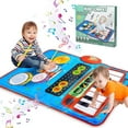thumbnail image 1 of Baby 2 in 1 Musical Mats, Musical Toys, Piano Keyboard & Drum for Toddlers, Early Education Toys for Baby Girls Boys Toddlers, 1 of 7