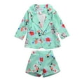 thumbnail image 1 of Baby 2Pcs Summer Outfits, Floral Printed Lapel Long Sleeves Coat + Shorts, 1 of 10