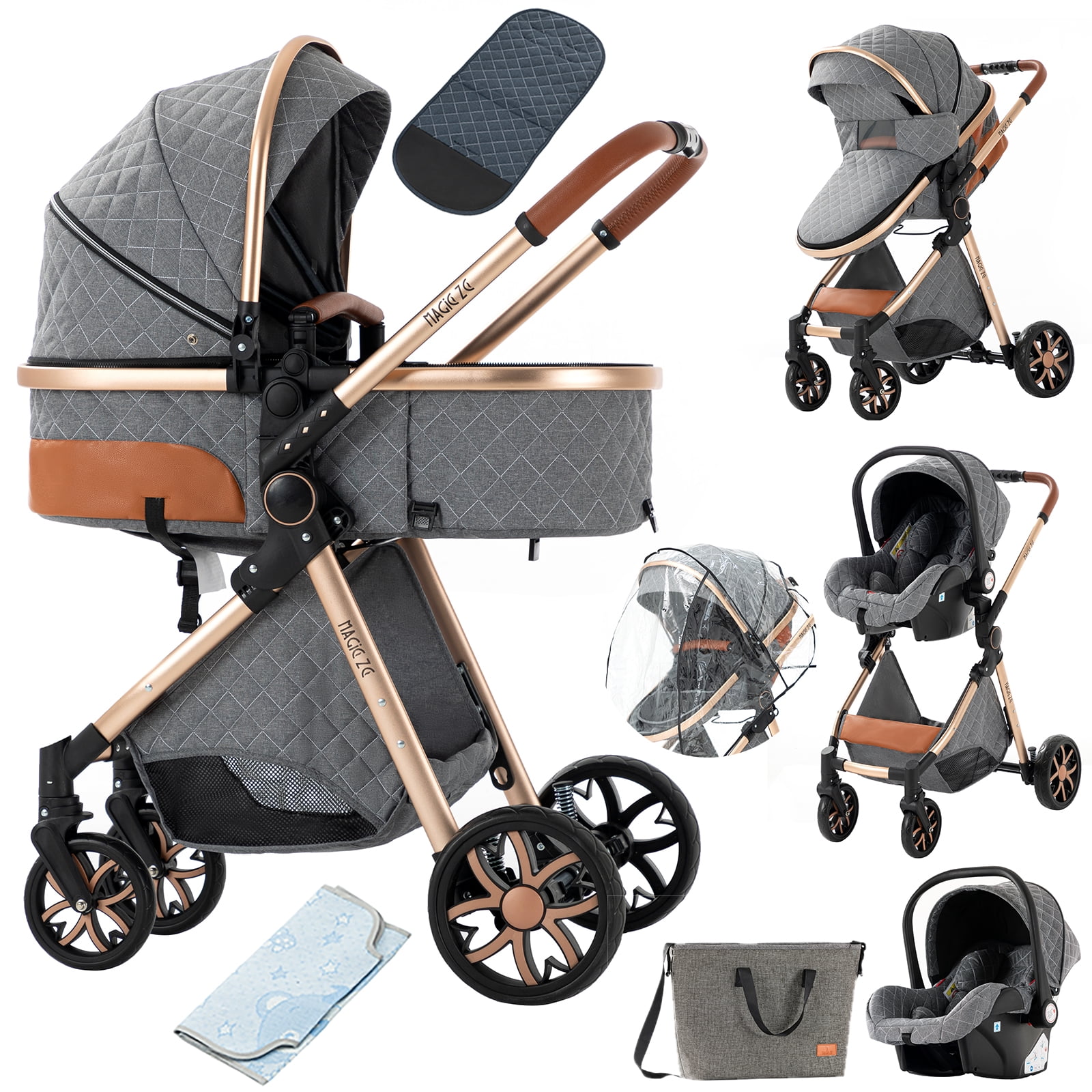 Baby 3-In-1 Luxury Stroller and Car Seat for Newborn Bahrain Ubuy