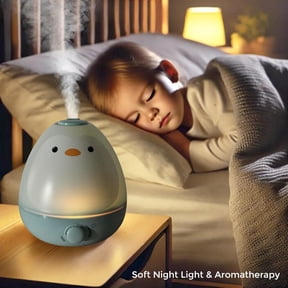 Baby 3-in-1 Cool Mist Humidifier with Essential Oil Diffuser + Nightlight, Phenol Free Humidifier for Kids Bedroom, Nursery + Large Rooms, Whisper-Quiet, Auto Shut Off