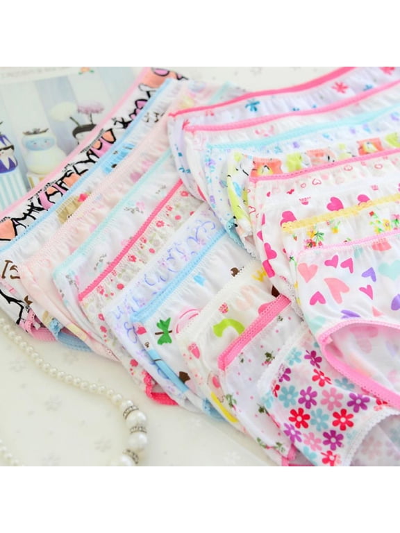 Baby 6 Packs Cotton Training Pants Reusable Toddler Potty Underwear for Girl 2-10T