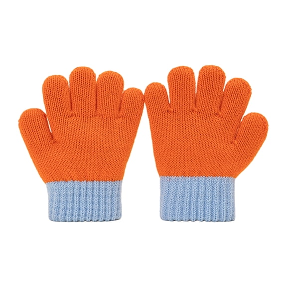 Baby Acrylic Knit Gloves Soft Warm Winter Mittens For Infant 2-4 Years Elastic Toddler Stretchable Mittens
