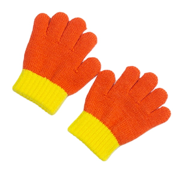 Baby Acrylic Knit Gloves Soft Warm Winter Mittens For Infant 2-4 Years Elastic Toddler Stretchable Mittens