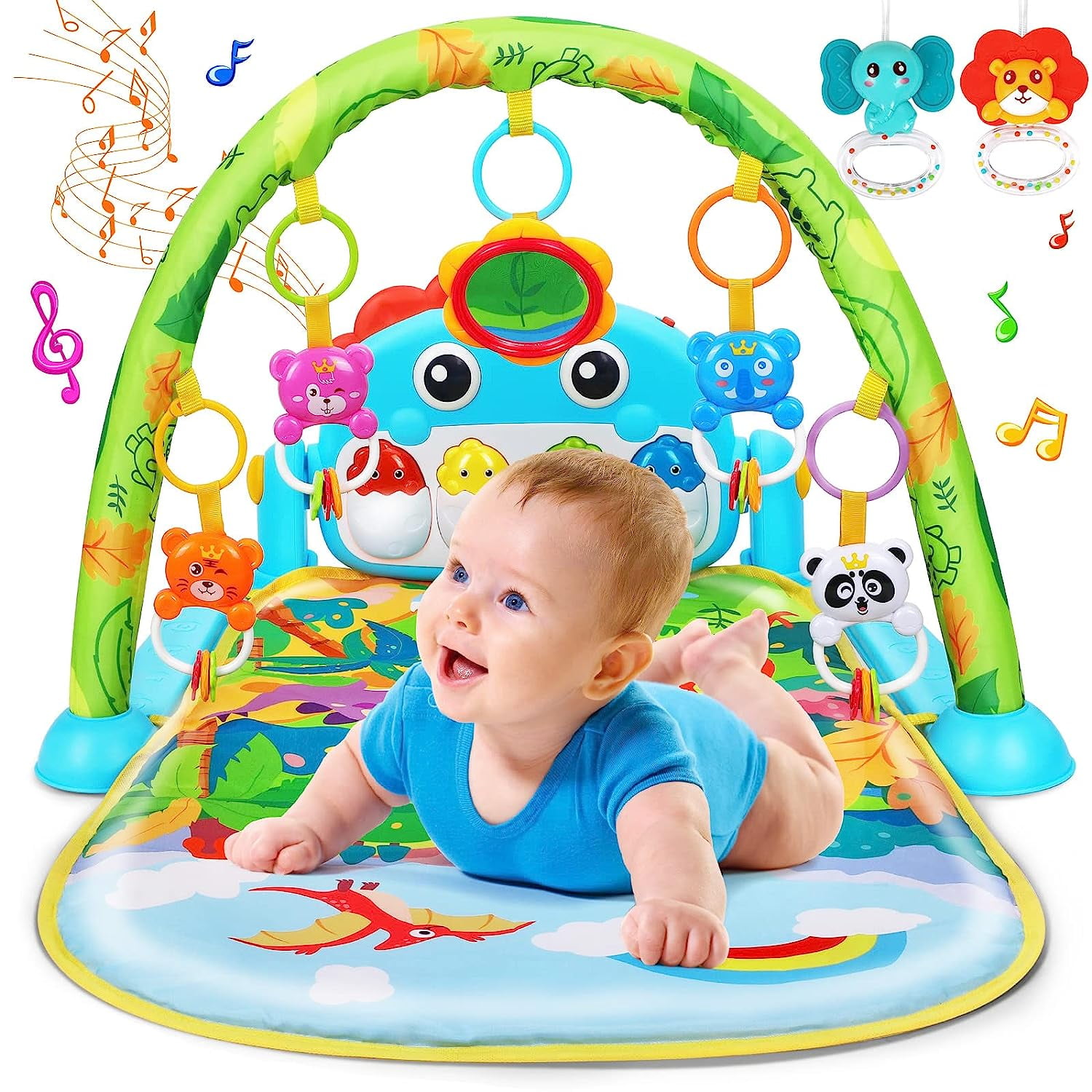 Baby Play Mat Tummy Time Mat Toys for Baby 0 6 Months Newborn Sensory Toy for Boys Girls 6 12 Months Toys Playmat Toys for Babies 0 3 6 9 Months