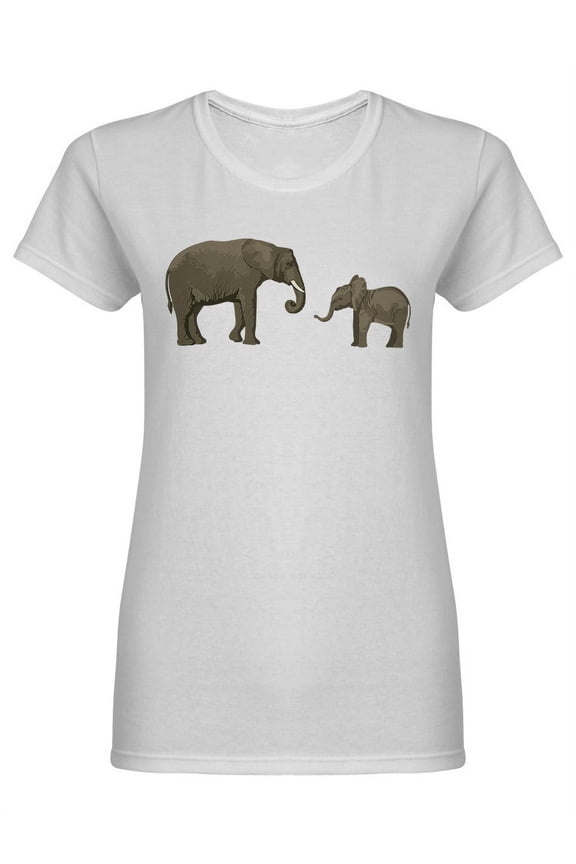 Baby African Elephant Calf Shaped T-Shirt Women -Image by Shutterstock, Female Medium