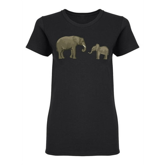Baby African Elephant Calf Shaped T-Shirt Women -Image by Shutterstock, Female Small
